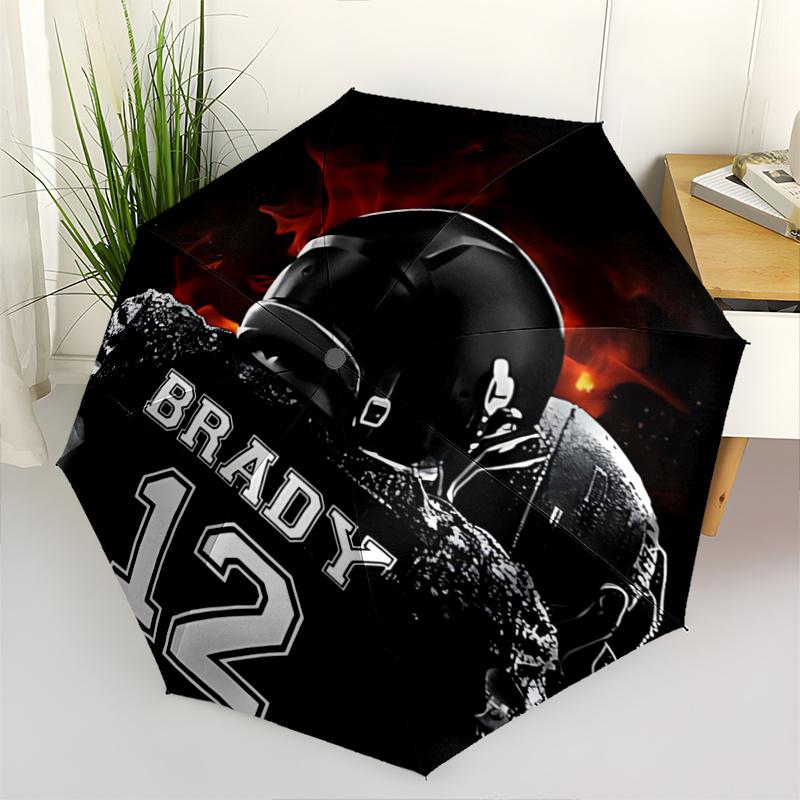 

1pc Brady 12 Design Automatic Folding Umbrella - 3 Folding Design, Vivid Cartoon Pattern, Suitable for Outdoor Activities, A Gift for Fans In All Seas