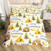 Set Husă Plapumă Camping Mărime Full King Desen Animat RV Camping Set Lenjerie de Pat Mașină Accesorii Camper pentru Rulote Husă Plapumă