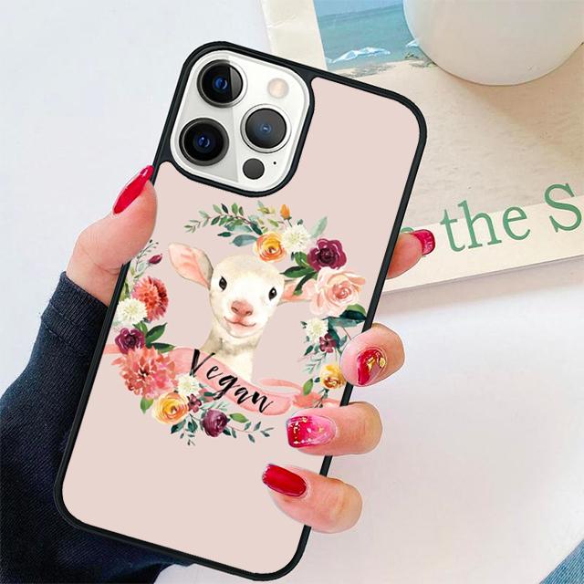 Vegan Pattern Coque Shell For iPhone 17 Air 15 16 14 13 12 Pro Max 11 Pro Max Plus Phone Case Cover