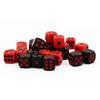 New 24 Pcs 16Mm Red/Black Dice Set With Velvet Bag – Funny Game Accessory For Board Games & Tabletop Gaming