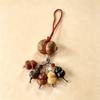 Wooden Fu Lu Treasure Gourd Car Pendant Ornament