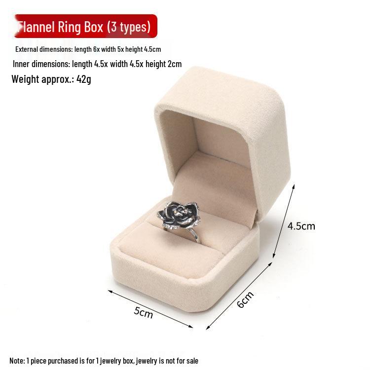 

Velvet Round Corner Jewelry Box for Rings & Necklaces - Elegant Gift Packaging