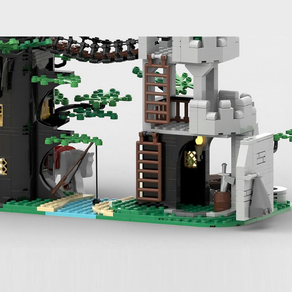 Nieuw MOC Middeleeuws Kasteel Model Bouwstenen Boskruispunt Modulaire Technologie Jongenscadeau Montageset Kinderspeelgoed 564 STUKS