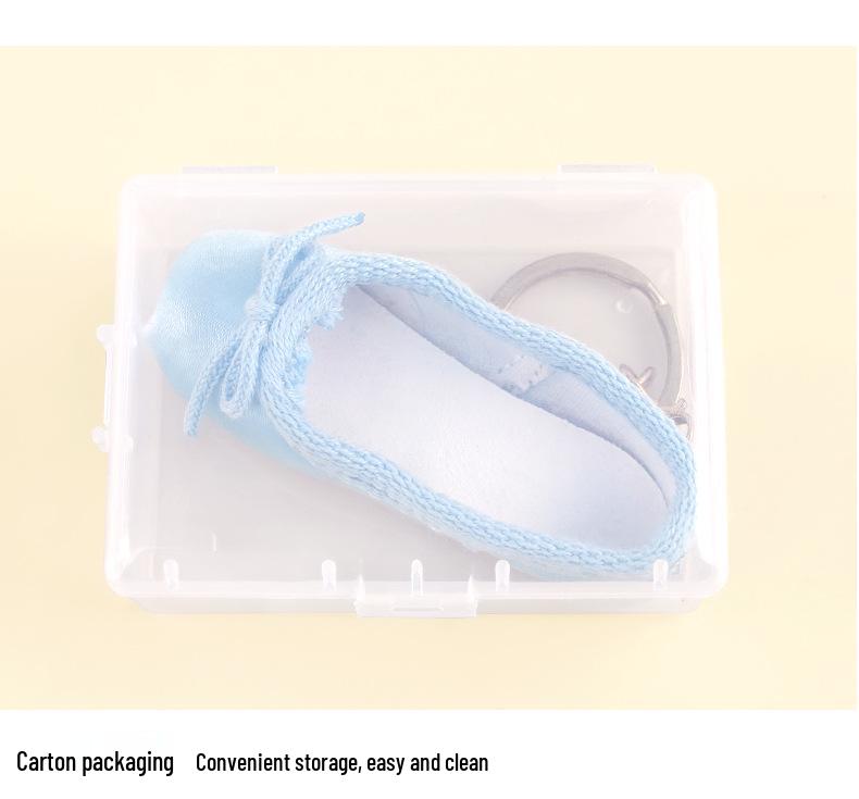 Ballettschuh-Anhänger: Handgefertigter Satin-Spitzschuh-Anhänger Schlüsselanhänger