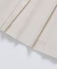 Moseullu Unbalanced Pleats Skirt (Ivory)