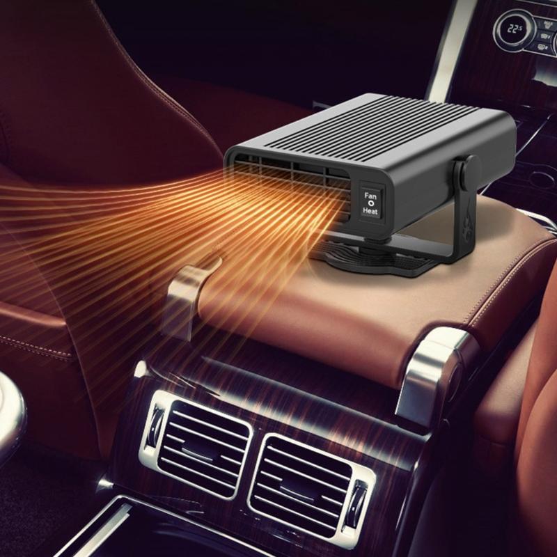 120W 12V Collapsible Car Heaters Portable Fast Demisting Defroster with Lighters Plug for Car SUV Truck & Trailer