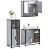 3 Piece Bathroom Furniture Set Grey Sonoma Particleboard