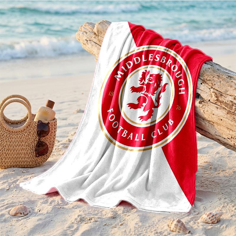 Asciugamano da Spiaggia in Microfibra Middlesbrough FC Asciugatura Rapida Assorbente Grande per Spiaggia Nuoto Viaggio