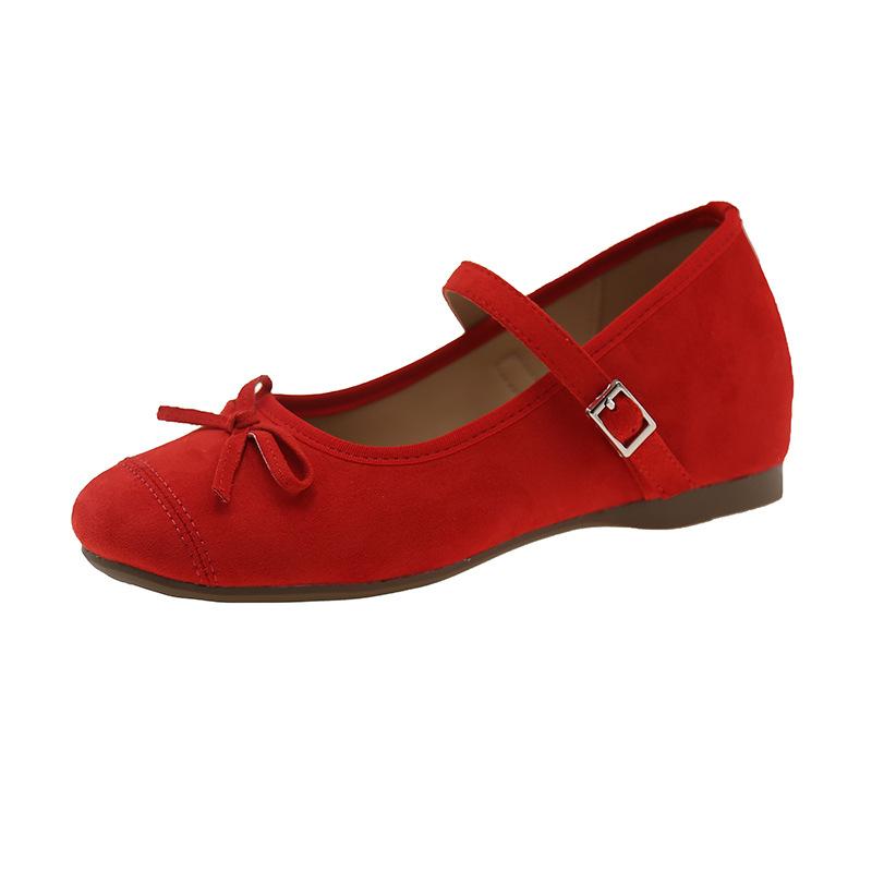 Gentle Matching Skirt Mary Jane Shoes Summer Temperament Elegant Bow Light Mouth Single Shoes