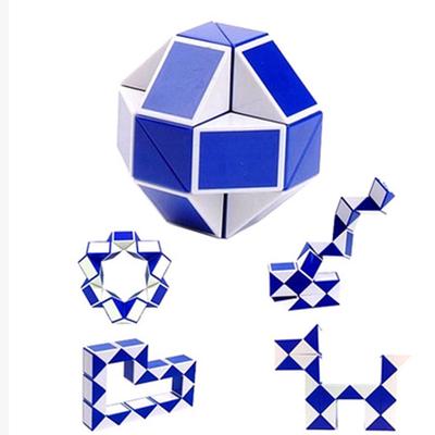 2 szt./zestaw Kreatywna magiczna zabawka w kształcie węża Gra 3D Puzzle kostki Twist Puzzle Zabawki Prezent Losowy kolor