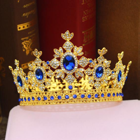 

Винтажная тиара Queen King, свадебные украшения для волос, аксессуары для женщин, украшение для волос, украшение для волос невесты, головной убор с кристаллами