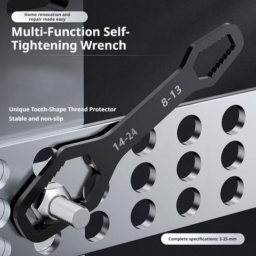 Small Ultra Hard Steel Wrench Multifunctional Double Headed Self Tightening Wrench Versatile Plum Blossom Universal Wrench
