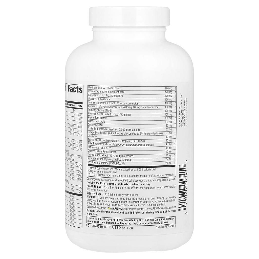Source Naturals Heart Science, Multi-Nutrient Complex, 120 Tablets
