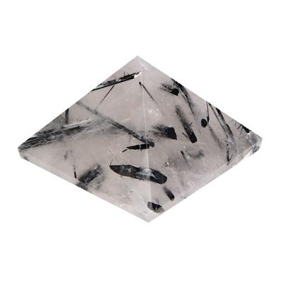 100percent Natural Crystal Black Rutilated Quartz Pyramid Energy Healing Tower Home Decoration