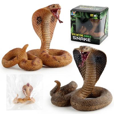 Simulated Forest Animal Snake Model Cobra Five Venomous Snakes Bat Snake Trick Decorative Desktop Static Ornament