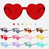 Gafas de Sol Corazón Amoroso Gafas de Sol Corazón Montura Sin Marco Color Gelatina Gafas de Sol Lentes Transparentes Tinte Colorido Deslumbrante Gafas