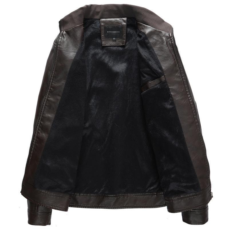 Men's Leather Jacket New PU Leather Jacket Men's Youth Slim-fit Korean Version Jacket Men's Clothing