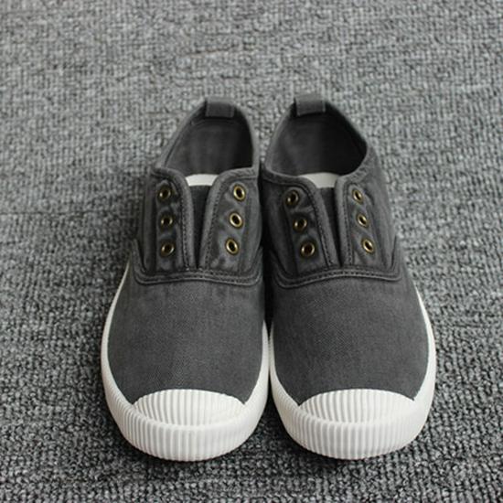 

Женские парусиновые туфли в корейском стиле без застежек: Стираные, дышащие, плоские, с низким верхом, идеально подходят для лета и вождения. 36