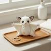 Sugar Glider Keychain Cute Stuffed Soft Flying Squirrel Charm for Backpack, Keys Gray