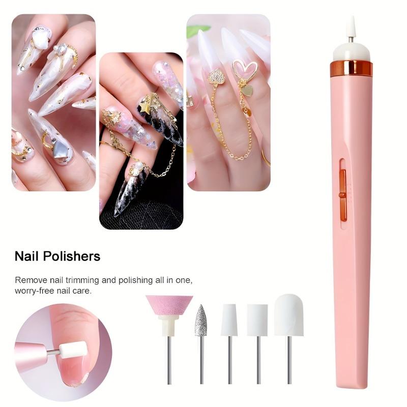 Electric Nail Polishing Machine Rechargeable Portable Nail Grinder Low Noise Professional Manicure Pedicure Set