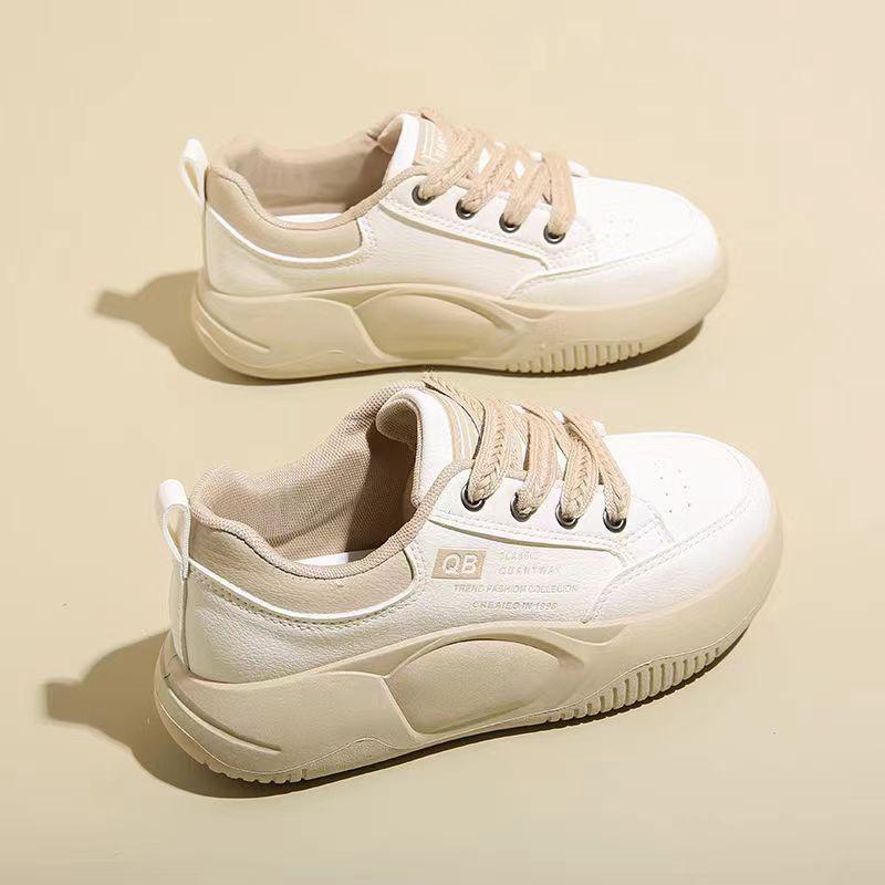 

Туфли белые с толстой подошвой и мягкой подошвой для женщин, весна и осень, новые универсальные кроссовки, обувь для папы, повседневная спортивная обувь 40