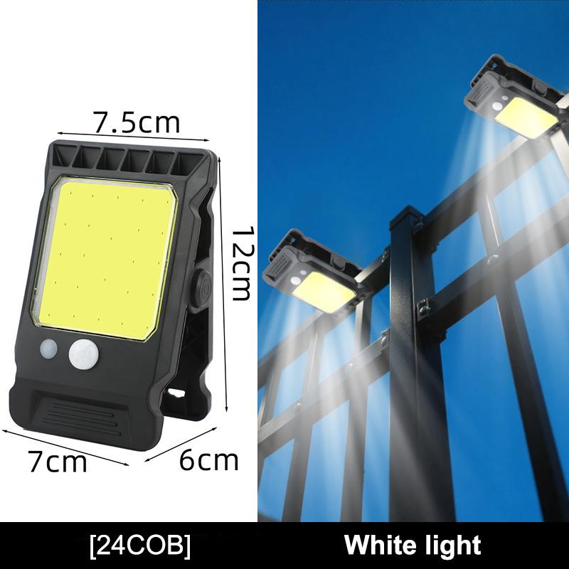 1 Set Solar Powered Garden Lights with Motion Sensor 3 Modes Clip-on Easy Mount for Backyard Lighting