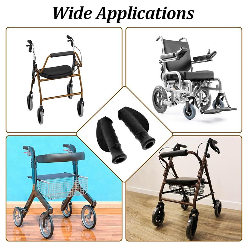 A27F-2 Stück Universeller Rollator Handgriff Rollator Gehhilfe Handgriff für Senioren, Mobilitätseingeschränkte Für 4-Rad-Rollator
