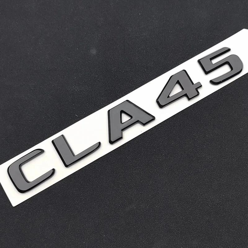 LWC1  3D ABS Car Letters For Mercedes CLA35 CLA45 AMG C117 W117 CLA45S C118 W118 Fender TURBO 4MATIC Emblem Logo Sticker Accessories