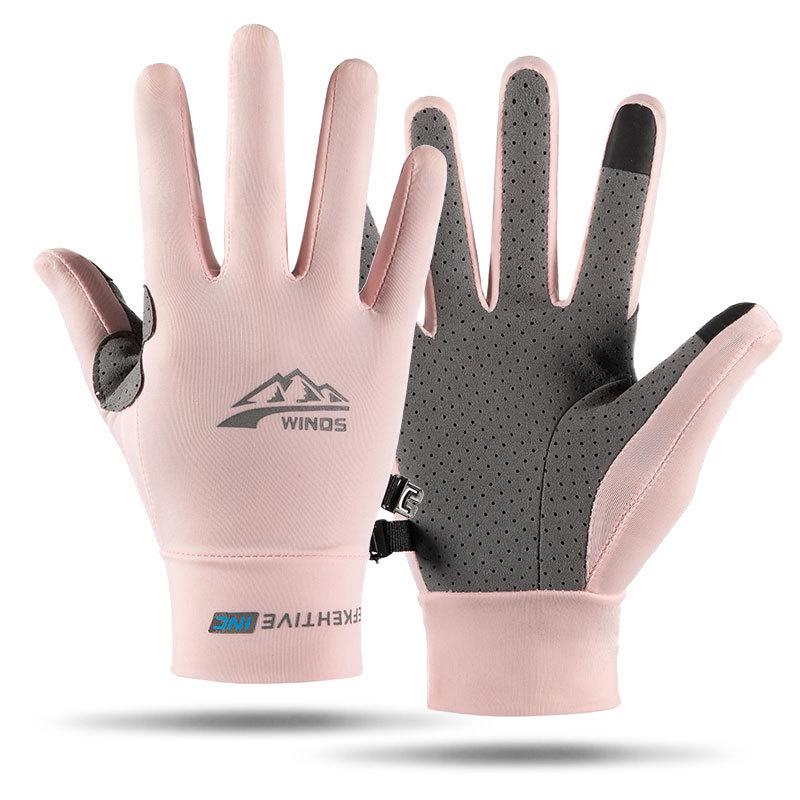 Ice Silk Unisex Fingerless Gloves: Lightweight Sun Protection for Outdoor Activities
