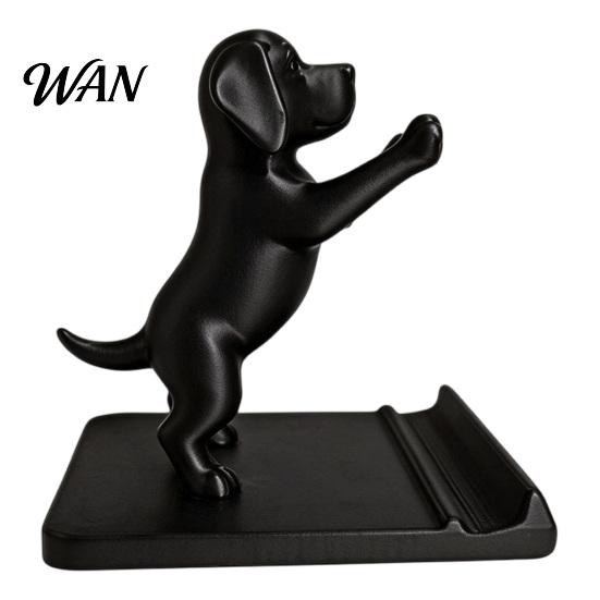 Compact Phone Organizer 3D Printed Cute Puppy Stand, Mobile Holder for Most Smartphones, Unique PLA Smartphone Support Desktop with Stable Base