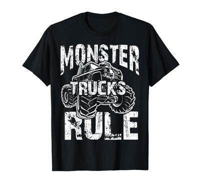 Monster Truck Rules Jam Monster Truck Boys T-Shirt