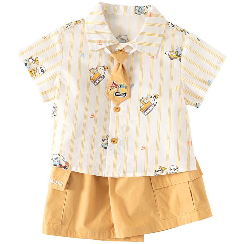 

Banxidi Boys Summer Short Sleeve Shirt & Pants Set 90