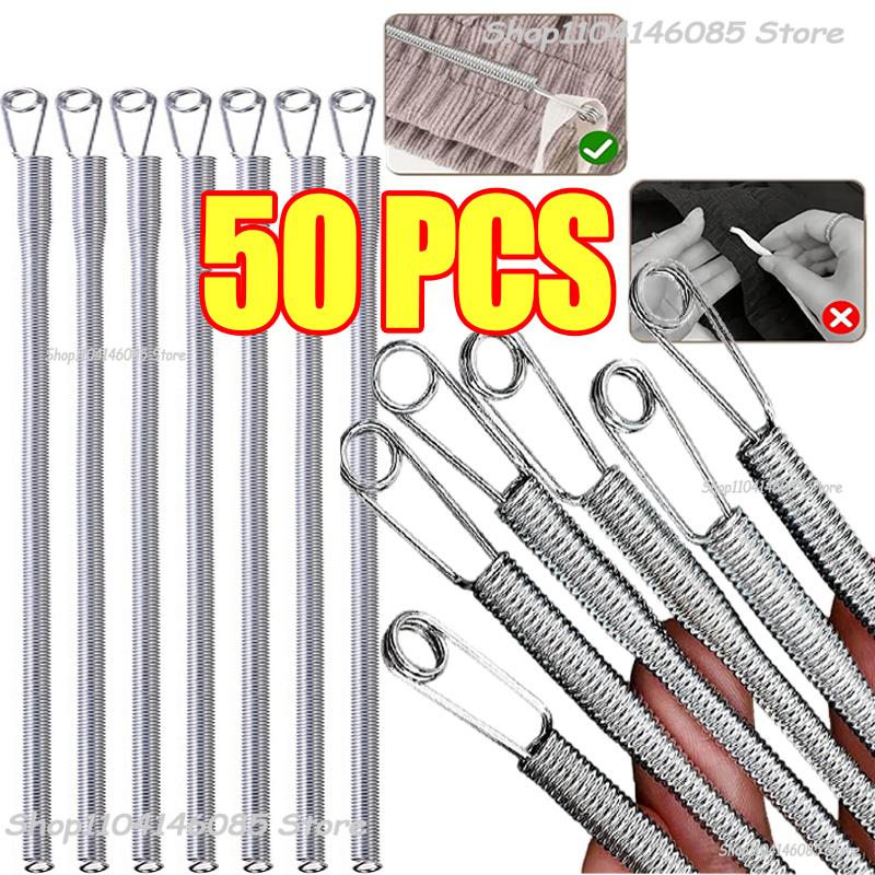 Víceúčelový nástroj pro provlékání provázků DIY Ohybný pružinový navlékač stahovací šňůrky Klip Šicí jehla pro protahování provázků Elastická guma Řemeslo
