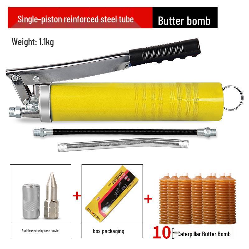 High-Pressure Dual Rod Grease Gun for Forklift & Excavator