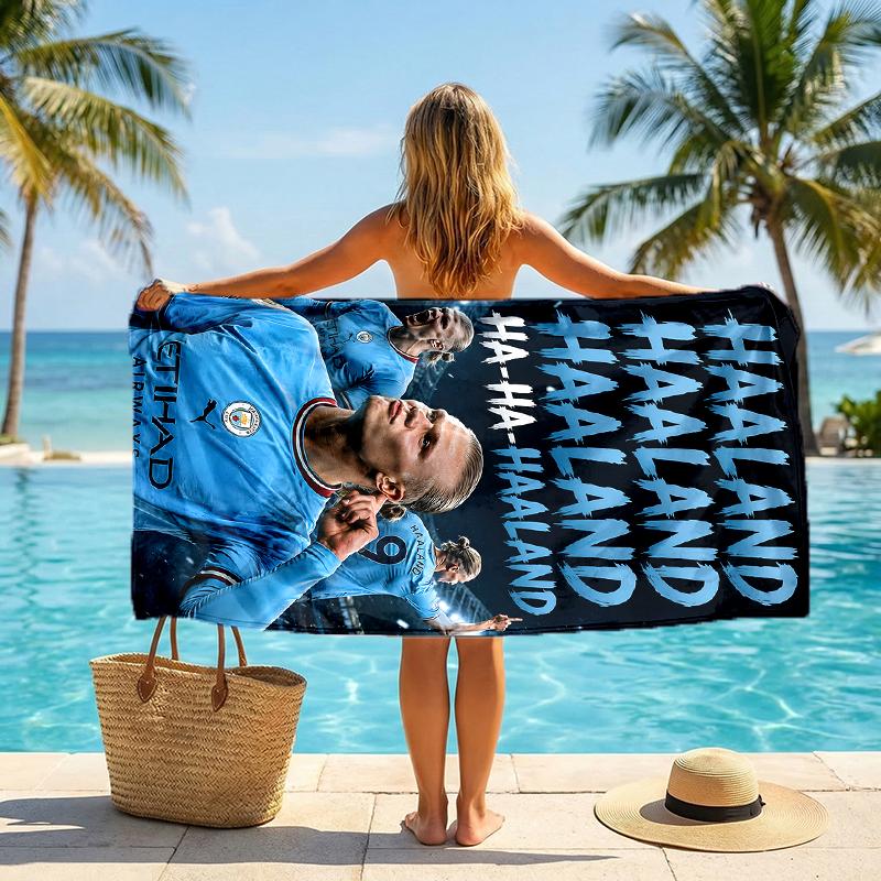 Haaland Fashion Beach Towel: Ideal for Summer Adventures Soft, absorbent and quick drying suitable for swimming and bathing