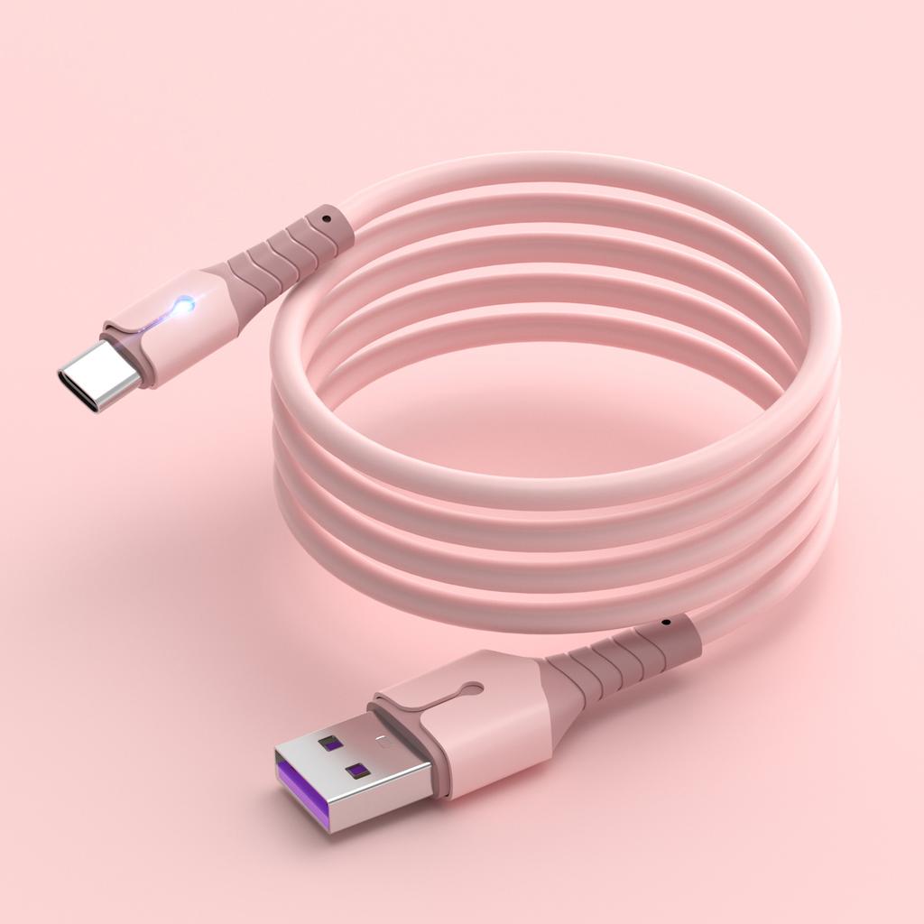 UTHAI Liquid Silicone With Light Data Cable For Android TYPE-C Xiaomi Mobile Phone Super Fast Charger Cable