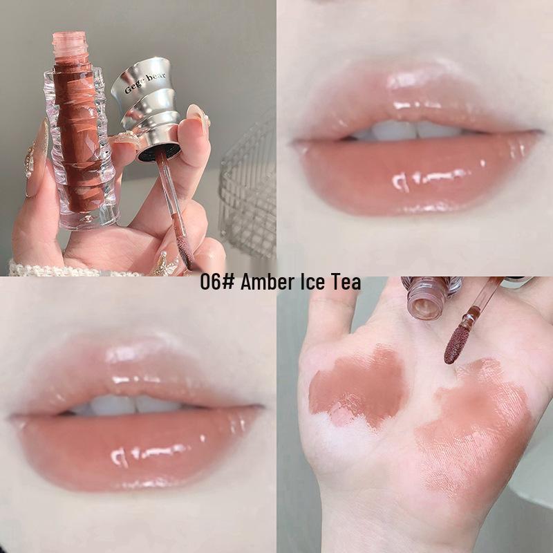 

Зволожуючий блиск для губ Gogo Bear у корейському стилі - Насичений, Стійкий, Помада-нюд