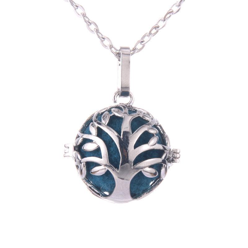 Hot-selling Aromatherapy Ancient Silver Style Cage Type Hollow Necklace Essential Oil Diffuser Perfume Box Ancient Hanfu Accessories