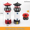 Solar-Powered LED Rotating Lighthouse Garden Lamp