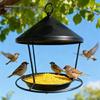 Decorative Iron Hanging Bird Feeder For Garden Ornament Large Capacity Rusts Resistant Outdoor Decoration