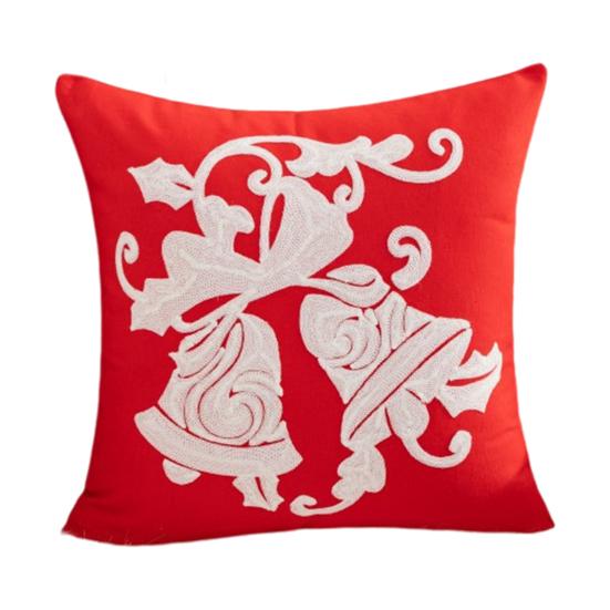 Christmas Throw Pillowcase Colorful Cartoon Theme Print Square Shape Bedroom Living Room Sofa