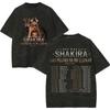Vintage Washed Singer Shakira Merch T Shirt Las Mujeres Ya No Lloran World Tour 2026 Tshirt Unisex Women Fashion Hip Hop Tshirts