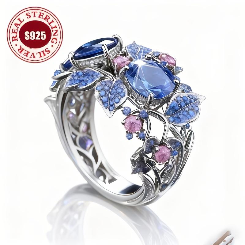 Fashion S Sterling silver women's ring Craftsmanship paired with sparkling natural stones Anti-oxidation, durable and easy to maintain Suitable for