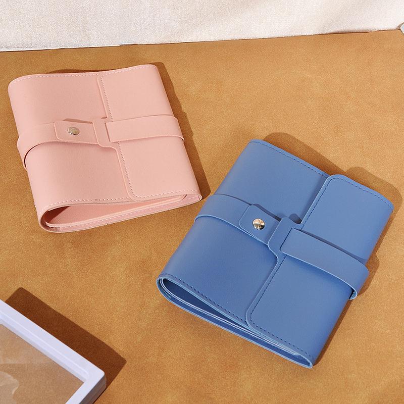 Portable Jewelry Pouch Creative  Earrings Multi-Layered Pu Leather Jewelry Bag