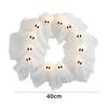 White Ghos T Design Halloween Ghos T Wreath Light-Up Feature Halloween Decor Spooky Hanging Decoration Spooky Theme