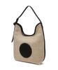 Athe Vanessabruno [Ecole] Black Beige Ecole Raffia Shoulder Bag Aaba6E821Bk