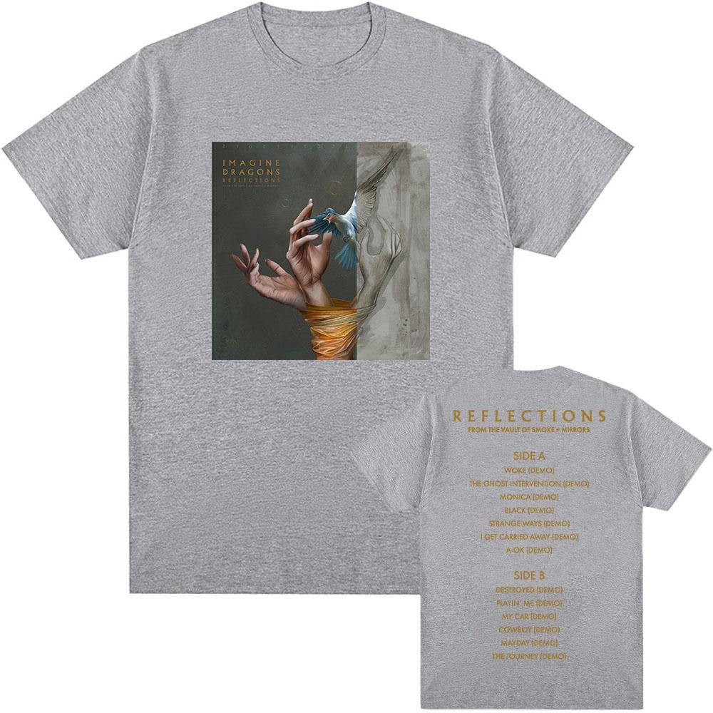 Imagine Dragons Reflections Album 2025 T-skjorter Grafisk T-skjorte Bomull Kort Ermet Herre T-skjorter Trykk Topper