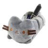 3D Plush Cat Pencil Case Zipper Closure Soft Stuffed Animal Stationery Cartoon Storage Pen Bag Student School Supplies