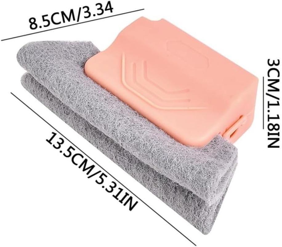 Magic Window Groove Cleaning Brush New Set of Window Grooves or Sliding Door Cleaning Tools for Sliding Door, Threshold, Tile Lines (Grey)