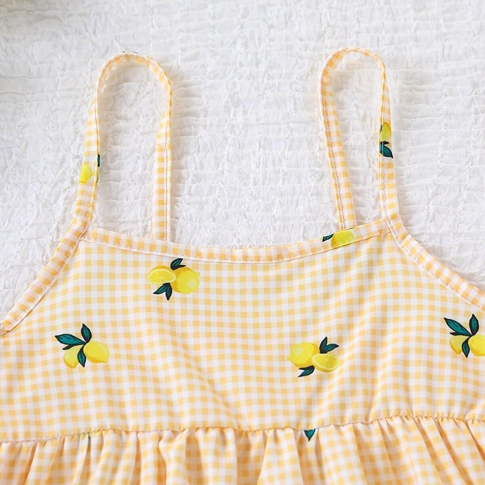 Sleeveless Camisole Shorts Set Spaghetti Straps Summer Clothes Kids Matching Set Home Wear